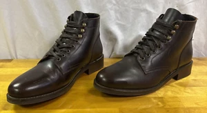 Huckberry Men's Size 9 1/2 Rhodes Dean Work Boot in Dark Brown Lace Up in VGC - Picture 1 of 20