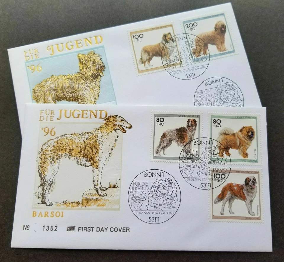 [SJ] Germany Dogs 1989 Pet Fauna (FDC pair) - Image 1 of 4