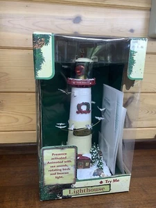MR. CHRISTMAS Vintage LIGHTHOUSE North Wood Cabin LODGE Elk Lights SOUND Motion - Picture 1 of 10
