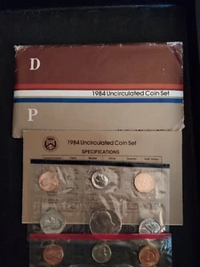 1984 P and D US Mint ANNUAL Uncirculated Coin Set  - Picture 1 of 4