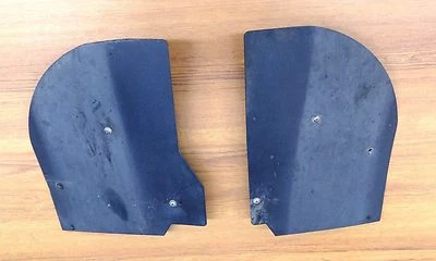 NICE PAIR USED VINTAGE PORSCHE 911 912E SC CARRERA REAR WHEEL WELL WATER SHIELDS - Image 1 of 4