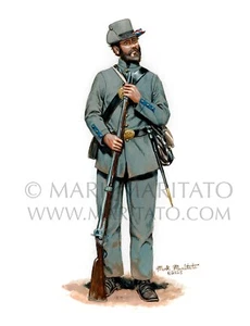 Mark Maritato Original Painting 21st Illinois Volunteer Infantry 1861 - Picture 1 of 2