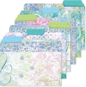 Floral Fun File Folders Value Pack - Bulk Set of 24, 6 Pretty Decorative Designs - Picture 1 of 7