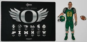 Calendario de fútbol americano e imán de jugador 2024 University of Oregon Ducks uniforme verde - Imagen 1 de 8