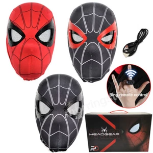 The Amazing Spider-Man Mask 1:1 Wearable Mask Ring Remote Control Eyes Cosplay - Picture 1 of 36