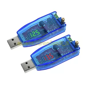 DC-DC 5V to 1V-24V USB Step Up Down Voltage Converter Module Display LED NEW - Foto 1 di 6