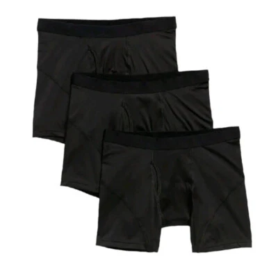 Paquete de 3 calzoncillos boxer Old Navy Cool Performance negros de 5" para hombre 2X-grandes 44-46” Foto 1 de 4