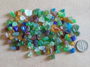 Tiny craft sea glass from Greece , sea glass, Genuine sea glass (40 grams) 