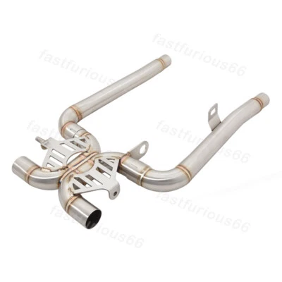 Exhaust Mid Pipe For Triumph Bonneville T120 T100 2021-2024 Slip On Steel Tube - Image 1 of 4