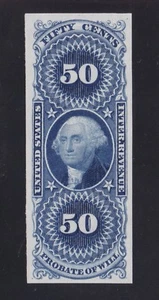 US R62P3 50c Probate of Will Proof on India Paper VF SCV $65 - Picture 1 of 2