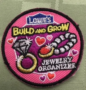  Patch 2010 JEWELRY ORGANIZER Holder Bling Box LOWES Build Grow Kids Clinic - Foto 1 di 2