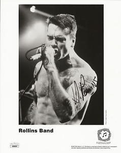 Henry Rollins PRAWDZIWY PODPISANY 1997 zdjęcie promocyjne #2 JSA COA z autografem czarna flaga