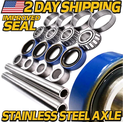 HD SWITCH (2 Kits) Stainless Axle & Bearing Rebuild Kit for Scag 43583 482621 482622 43584