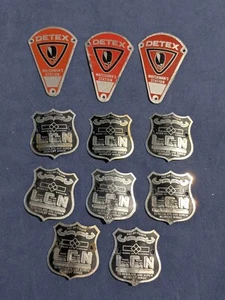 Vintage Lot DETEX WATCHCLOCK Corp Security Watchman's Station & LCN Plaques - Picture 1 of 8