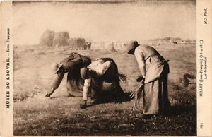 Antigua postal vintage Paris Louvre The Gleaners, Millet (1038) - Imagen 1 de 2