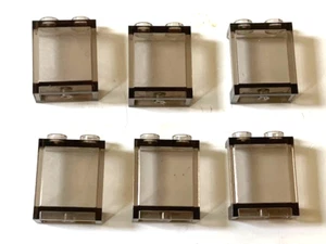 LEGO Parts: Wall Window Panel, 1x2x2, #94638, 35378, 87552, Trans Black - 6 Pcs - Picture 1 of 1