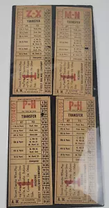 Set 8 Antik 1919 Lesest Street Railway Company Trolley Transfer Tickets - Bild 1 von 4