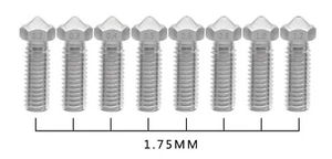 8 Stk. 0,2 0,3 0,4 0,5 0,6 0,8 1,0 1,2 Volcano Düsen 3D Drucker Edelstahl 1.75mm - Bild 1 von 6