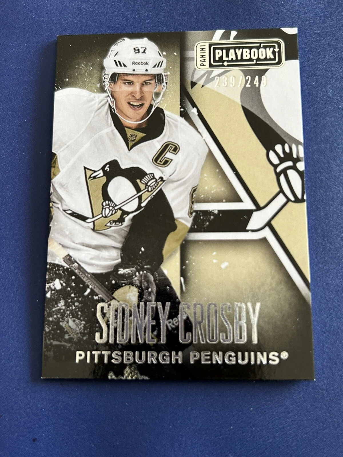 2013-14 Panini Playbook #61 Sidney Crosby SSP /249 Pittsburgh Penguins 🐧