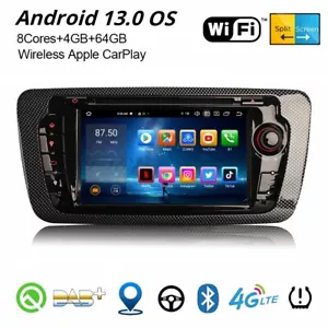 4GB+64GB Android 13 GPS Autoradio Für SEAT IBIZA CarPlay Wifi USB CANBus CD DAB+ - Bild 1 von 20