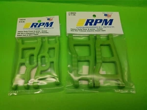 RPM 80244 Front & 80594 Rear Green A-Arms 1/10 Traxxas Slash 2wd VXL XL-5 Raptor - Picture 1 of 1