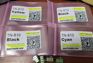 4 Toner Chip for Brother TN-810, TN810, HL-L9410CDN, HL-L9430CDN HL-L9470 Refill - Picture 1 of 8