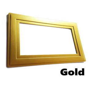 Gold Doppelgang Lichtschalter Stecker Steckschlüsselschalter Surround Abdeckung Fingerplatte - Bild 1 von 3