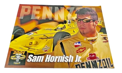 2002 Sam Hornish Jr. Hero Card - 8.5" x 11" - Image 1 of 2