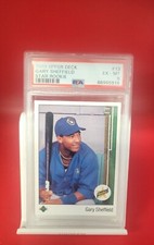 1989 Upper Deck #13 Gary Sheffield Rookie Baseball Card PSA 6 EX-MT( BC321)