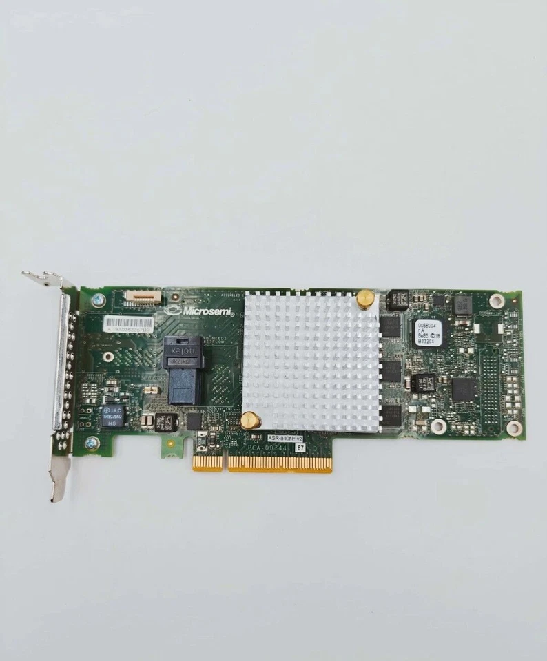 Microsemi Adaptec ASR-8405E V2 12Gbps PCIe Gen3 X8 SAS/SATA RAID Adapter - Image 1 of 4