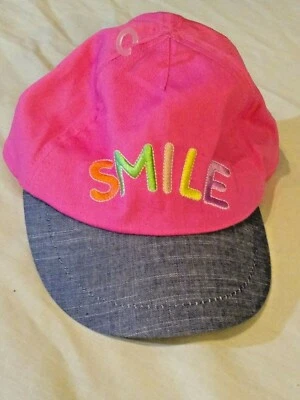 Wonder Nation Girl Pink Smile Kid's One Size Hat - Image 1 of 3