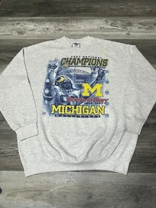 Vintage 1997 Lee Sport Nutmeg Michigan Wolverines Champions Sweater XL RARE - Picture 1 of 7