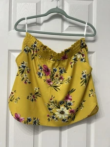 DR2 gelber geblümter Rock mit integrierten Shorts - Bild 1 von 8