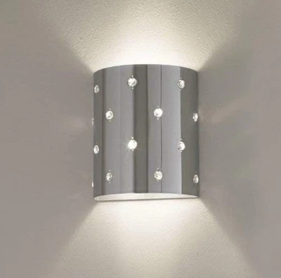 Par (2) de Aplique de Pared Cromo 7" George Kovacs P037-077 Bling Bling 1 Luz Foto 1 de 4