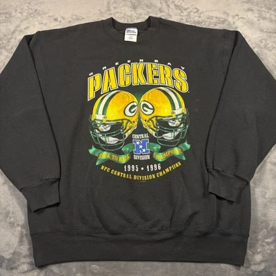 Винтажная мужская толстовка 1995 1996 Green Bay Packers 2XL коричневая футбольная NFL - Изображение 1 из 4
