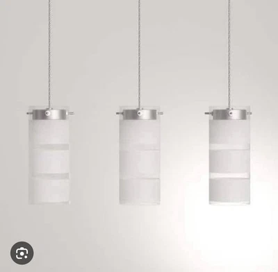 glo Lighting 93542A Olvero - Colgante 28.38" 20.1W 3 LED, Acabado Níquel Satinado  Foto 1 de 3