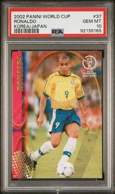2002 PANINI WORLD CUP KOREA/JPN #37 RONALDO PSA 10 - Image 1 of 2