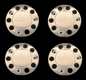 Für MAN LKW Edelstahl 22,5 Zoll LKW Radzierblenden 4 Stück - Bild 1 von 5