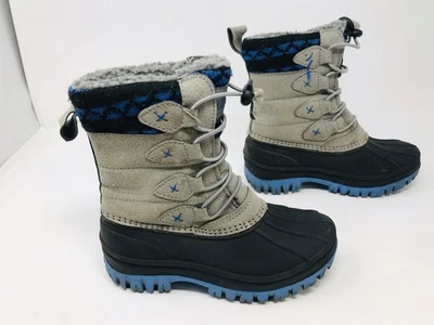 Botas Niños Talla 12 Lucerna Aislado Pac Impermeable Nieve Gris Azul Foto 1 de 4