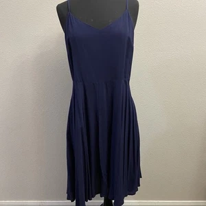 NEW Gap Midi Dress Women's Medium Navy Slip Dress Sundress Spaghetti Strap - Picture 1 of 7