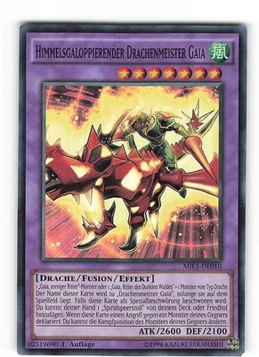 Yugioh HIMMELSGALOPPIERENDER DRACHENMEISTER GAIA , mil1-de010 Super Rare deutsch - Bild 1 von 2