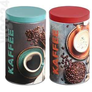 Kaffeedose Vorratsgefäß Vorratsdose Vorratsbehälter Kaffee Kaffeebohnen rund - Bild 1 von 3
