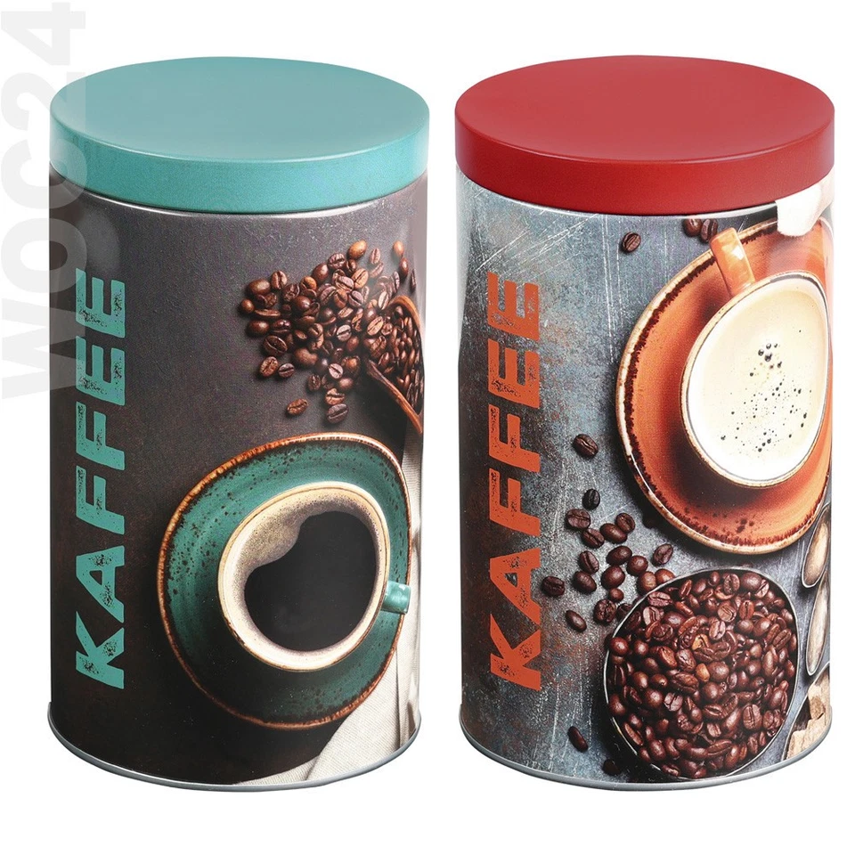 Kaffeedose Vorratsgefäß Vorratsdose Vorratsbehälter Kaffee Kaffeebohnen rund - Bild 1 von 1