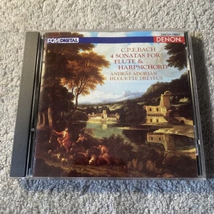 C.P.E. Bach CD Flute Harpsichord 4 Sonatas Disc Is Mint 878C - Picture 1 of 6