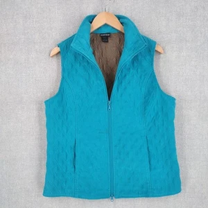 Nomadic Traders Vest Women Large Teal Insulated Quilted Full Zip Pockets Outdoor - Picture 1 of 15
