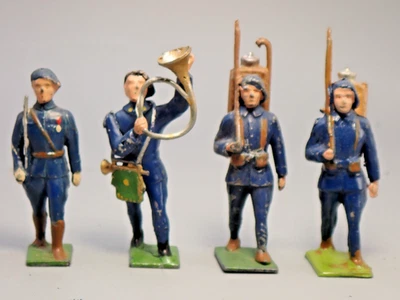 PLOMB CREUX LR   4 CHASSEURS ALPINS AU DEFILE  BR3 - Photo 1/2