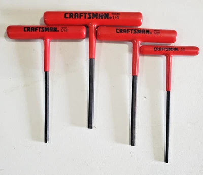Craftsman 4 pc. T-Handle Hex Wrenches 1/4 46546 7/32 46545 3/16" 46544 & 5/32" - Image 1 of 3
