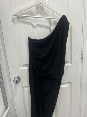 House of CB Dress One Shoulder Ruched Size Large Mini Bodycon - Image 1 of 4