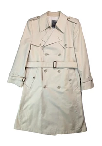 Christian Dior Monsieur Vintage Weiß Zweireiher Gürtel Trenchcoat Herren 40 S - Bild 1 von 8