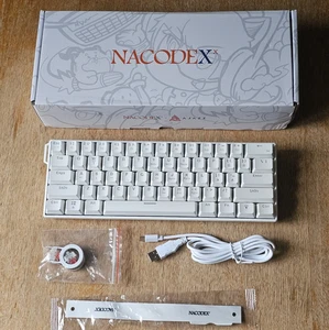 AJAZZ NK61 Mini 60% Wired Mechanical Keyboard, Red Switches, White, Box Damaged - Picture 1 of 5